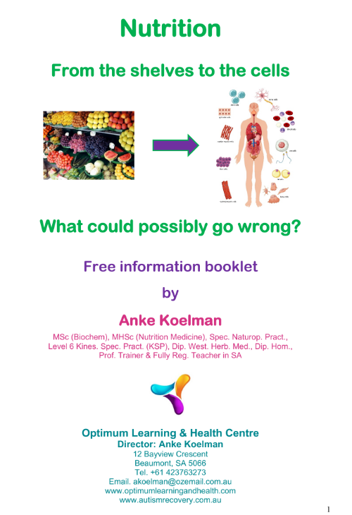 Nutrition Booklet Cover
